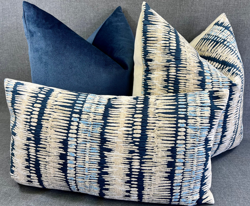 Luxury Lumbar Pillow – 24" × 14" – Zoro Indigo