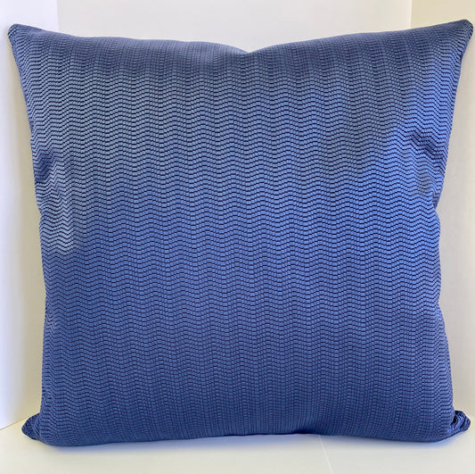 Luxury Pillow - 24" x 24" - Chainmail; An intricate weave pattern in bright blue