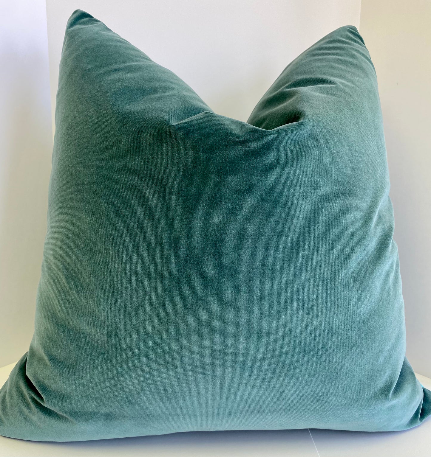 Luxury Pillow- 24" x 24" - Fritillary - Silas; A bright pattern of teals and turquoise over a taupe background