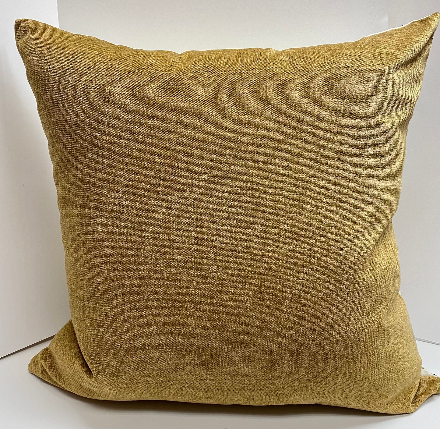 Luxury Pillow -  24" x 24" - Desert Jewel; Embroidered dots of black and gold over a shiny cream background