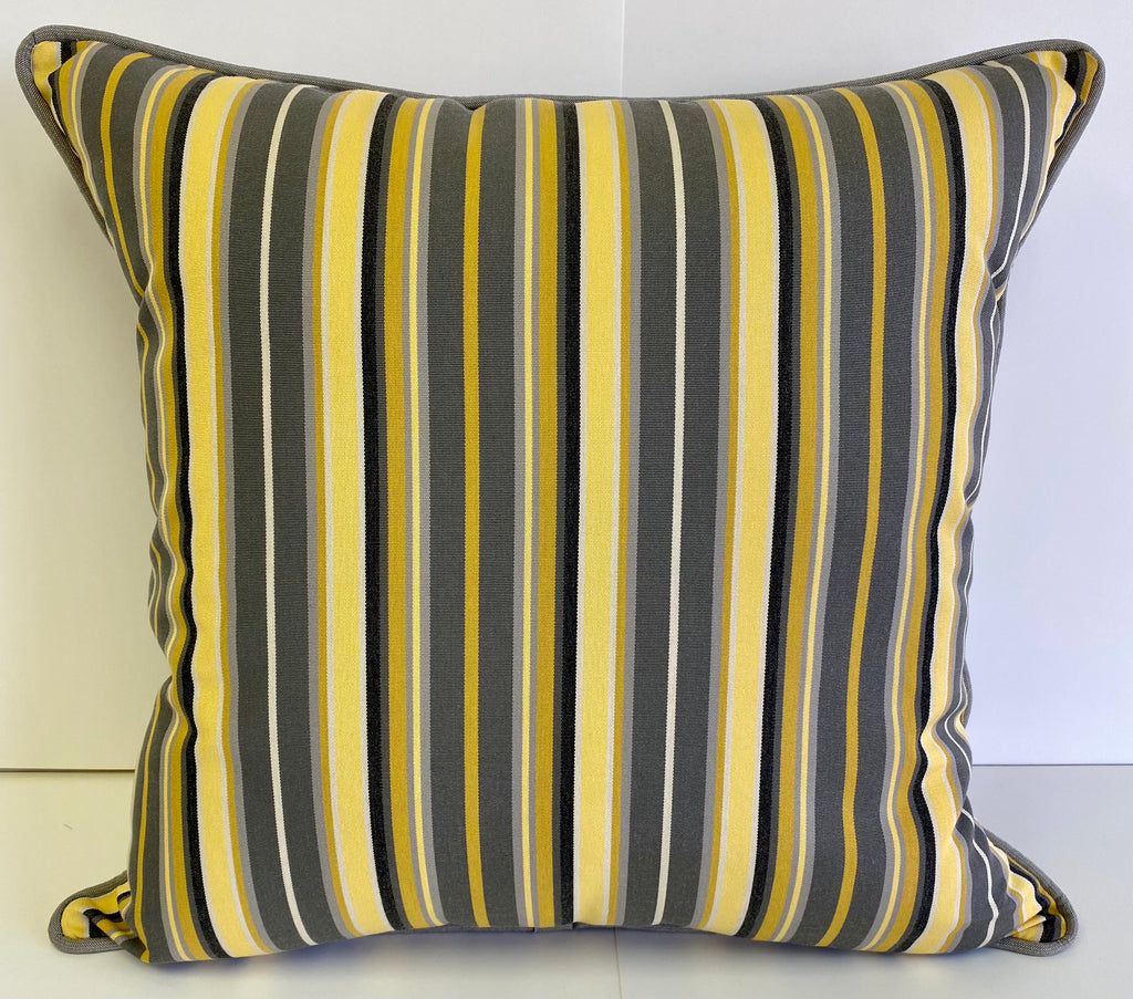 Luxury Outdoor Pillow - 22" x 22" - Seville - Stripe