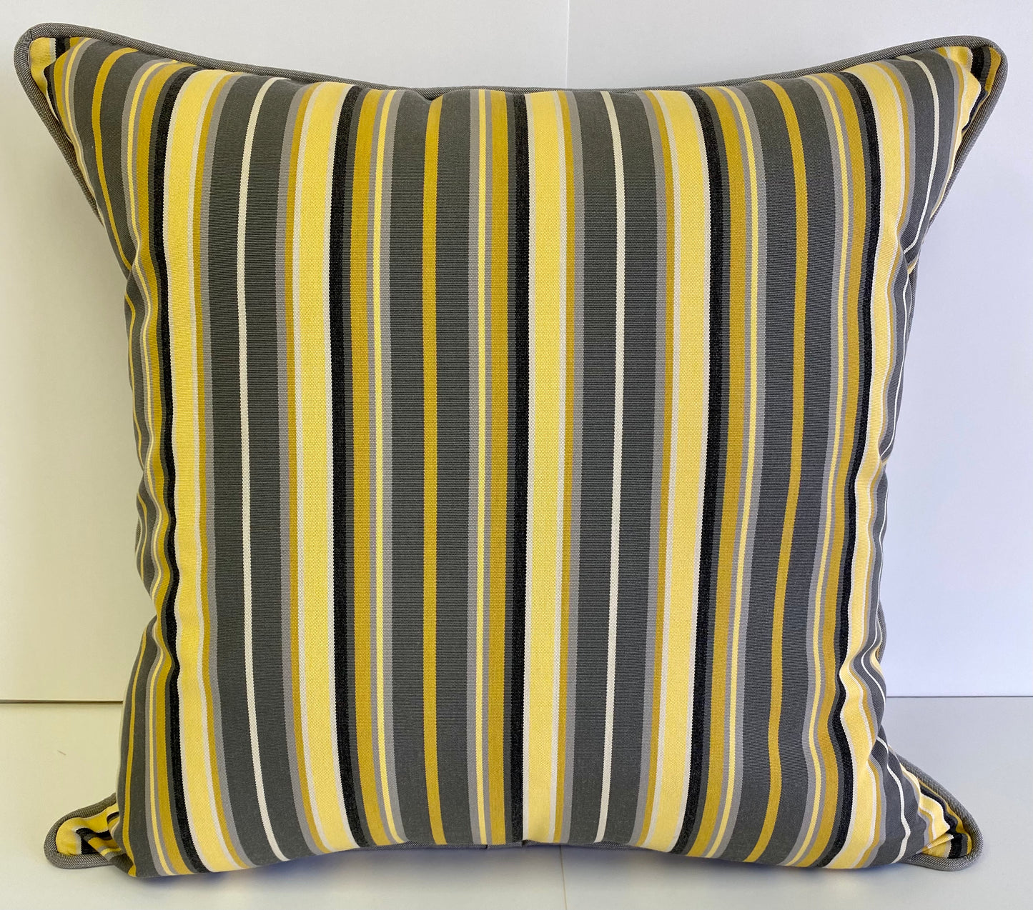 Luxury Outdoor Pillow - 22" x 22" - Seville - Stripe; Sunbrella, or equivalent, fabric with fiber fill