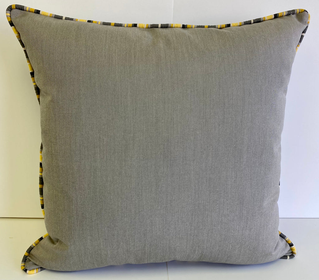 Luxury Outdoor Pillow - 22" x 22" - Seville - Thunder