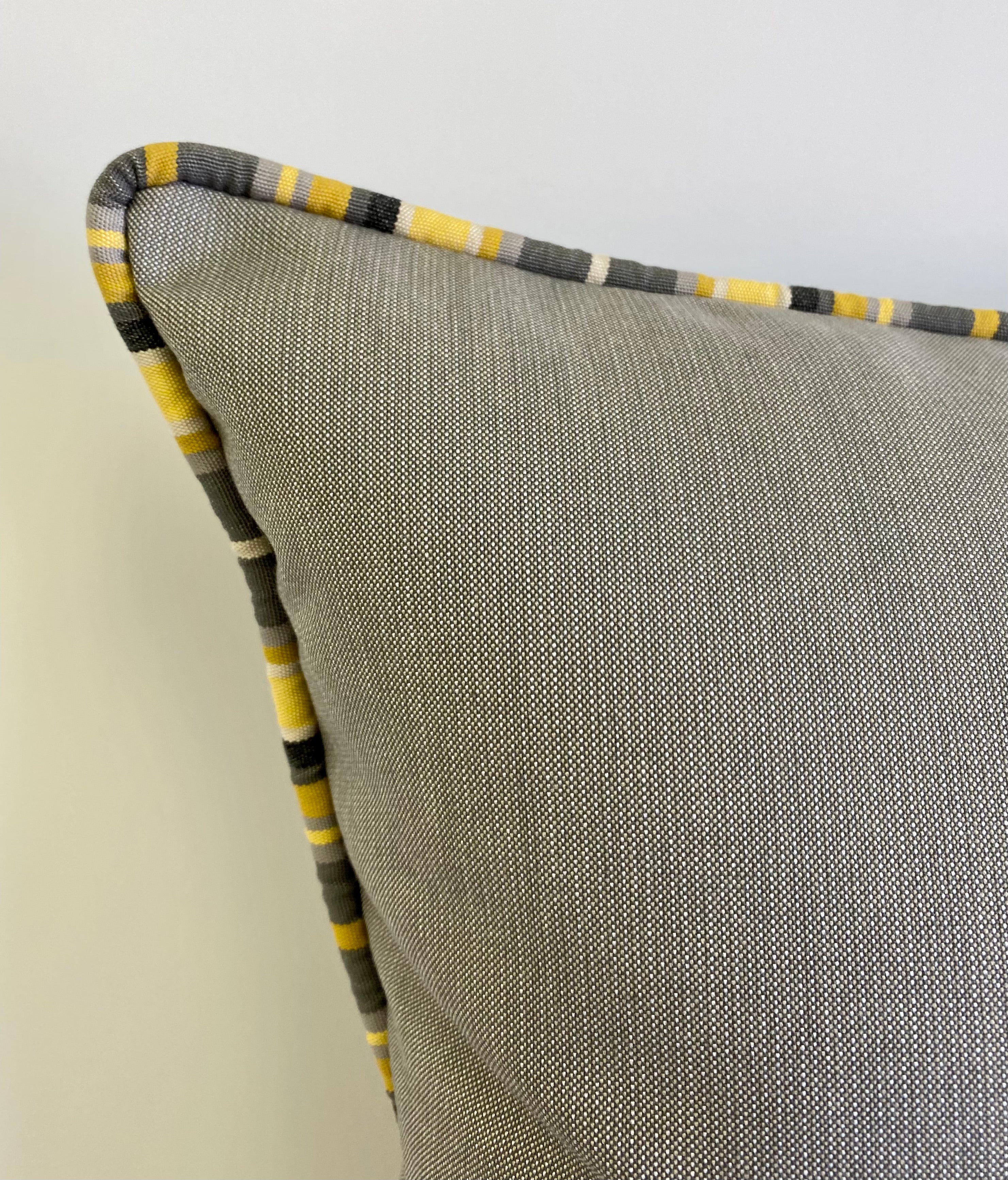 Luxury Outdoor Pillow - 22" x 22" - Seville - Thunder