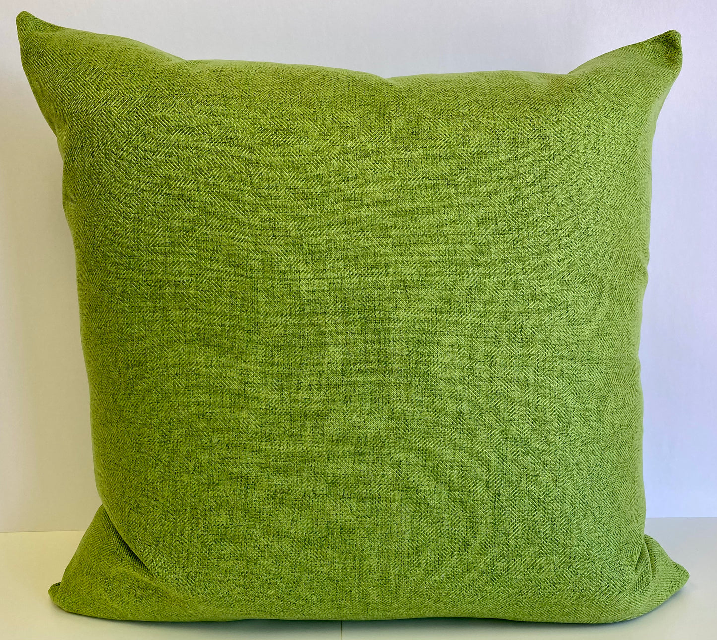 REDUCED TO CLEAR Luxury Pillow 24” x 24” - Las Palmas Green; elegant soft fabric in a bright lime green solid