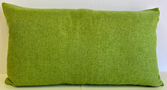 Luxury Lumbar Pillow - 24" x 14" - Las Palmas Green; elegant soft fabric in a bright lime green solid