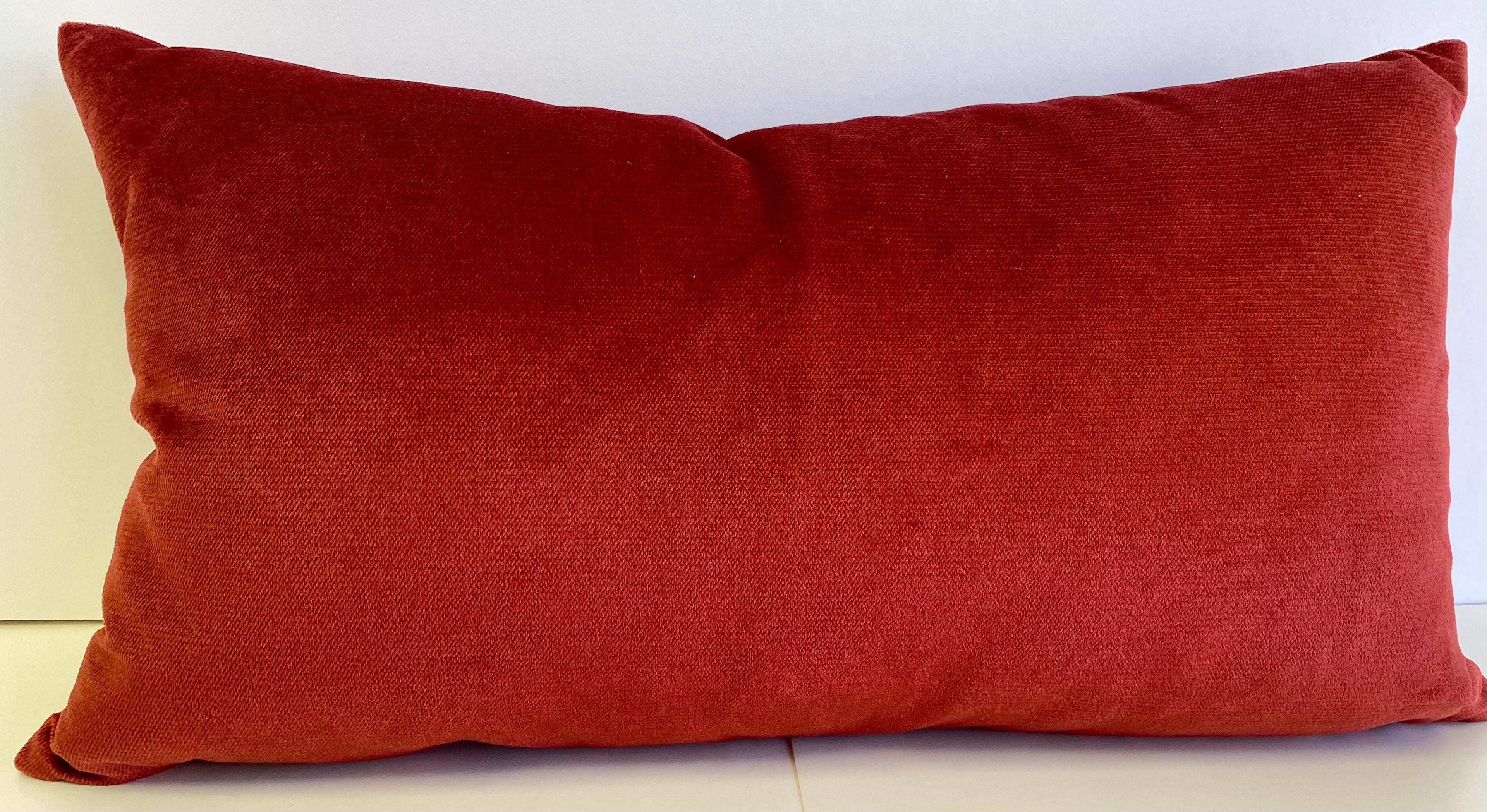 Luxury Lumbar Pillow - 24” x 14”- Belvedere Sangria
