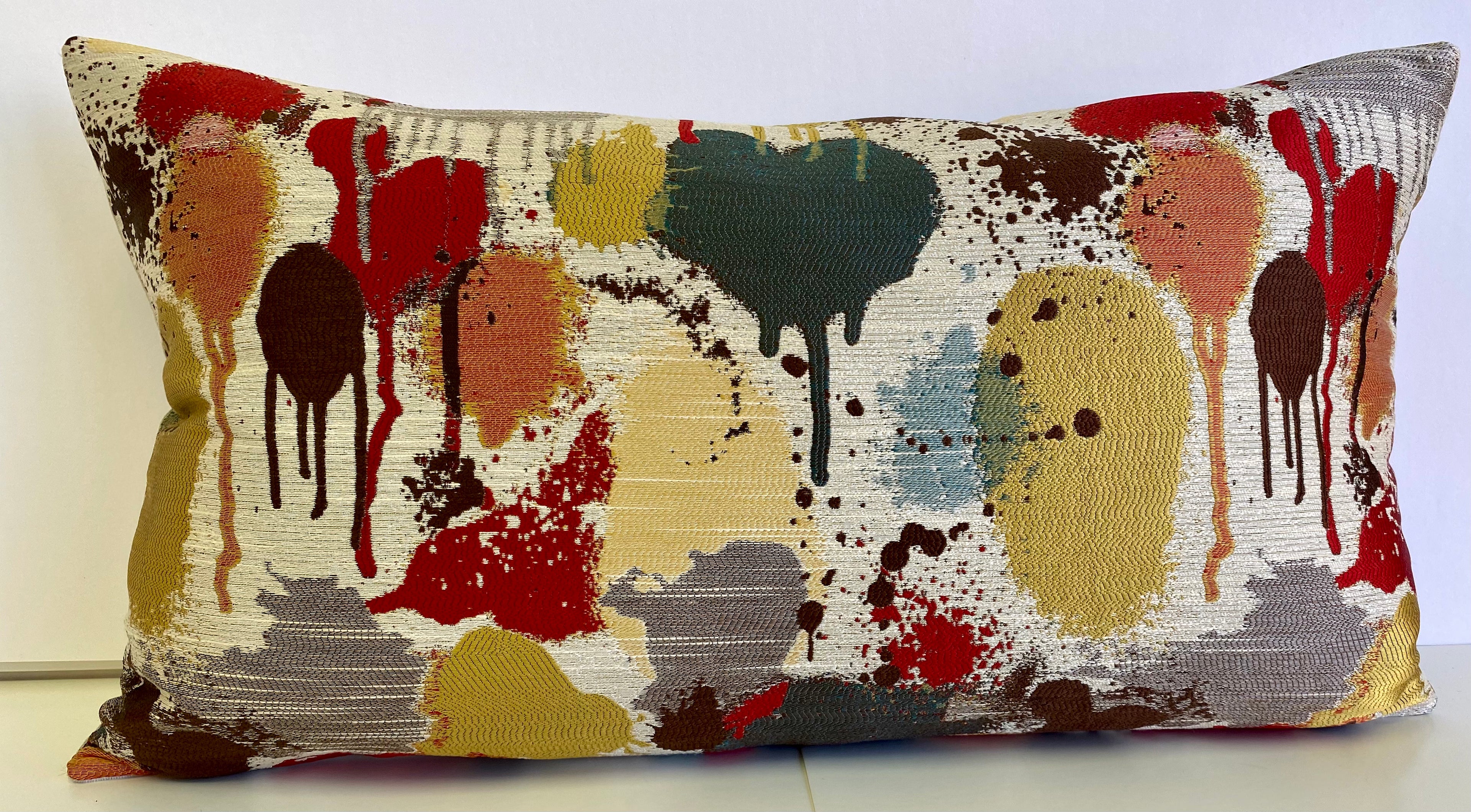 Luxury Lumbar Pillow - 24" x 14" - Funfetti Lumbar Red/Cream