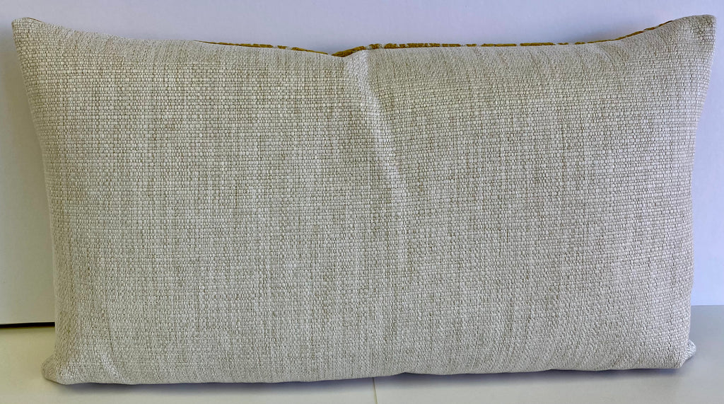 Luxury Lumbar Pillow - 24" x 14"- Medallions Mustard