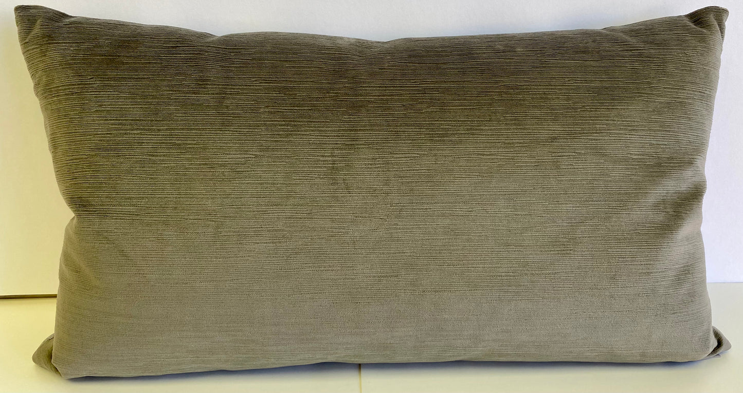 Luxury Lumbar Pillow - 24" x 14" - Mod Pop Lumbar - Mosaic; Rectangles of chartreuse, navy, silver and sky