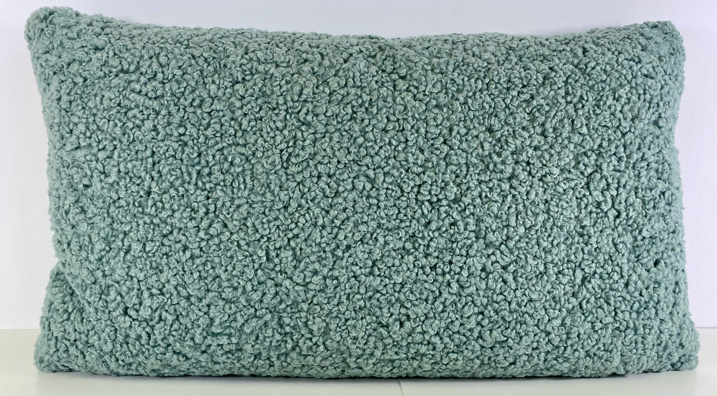 Luxury Lumbar Pillow - 24" x 14" -  Poodle Pool; Poodle like hair fiber, very soft to the touch