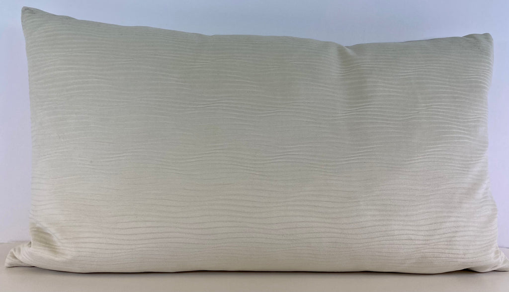 Luxury Lumbar Pillow – 24" × 14" – Stream Ivory