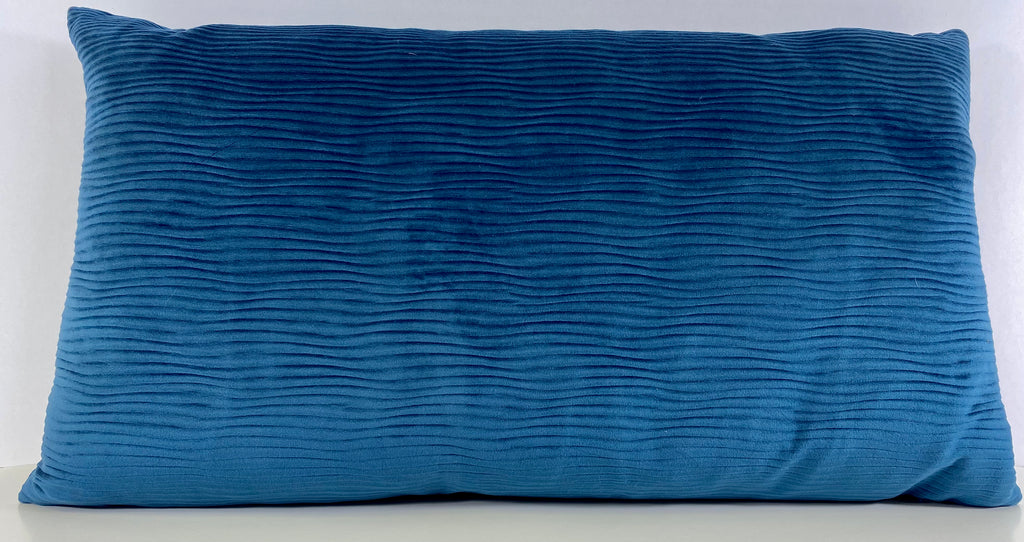 Luxury Lumbar Pillow - 24” x 14” - Stream Navy