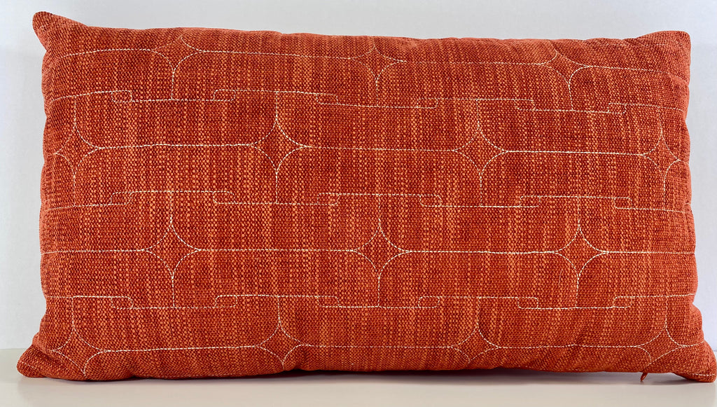 Luxury Lumbar Pillow - 24" x 14" - Unchained-Tangerine