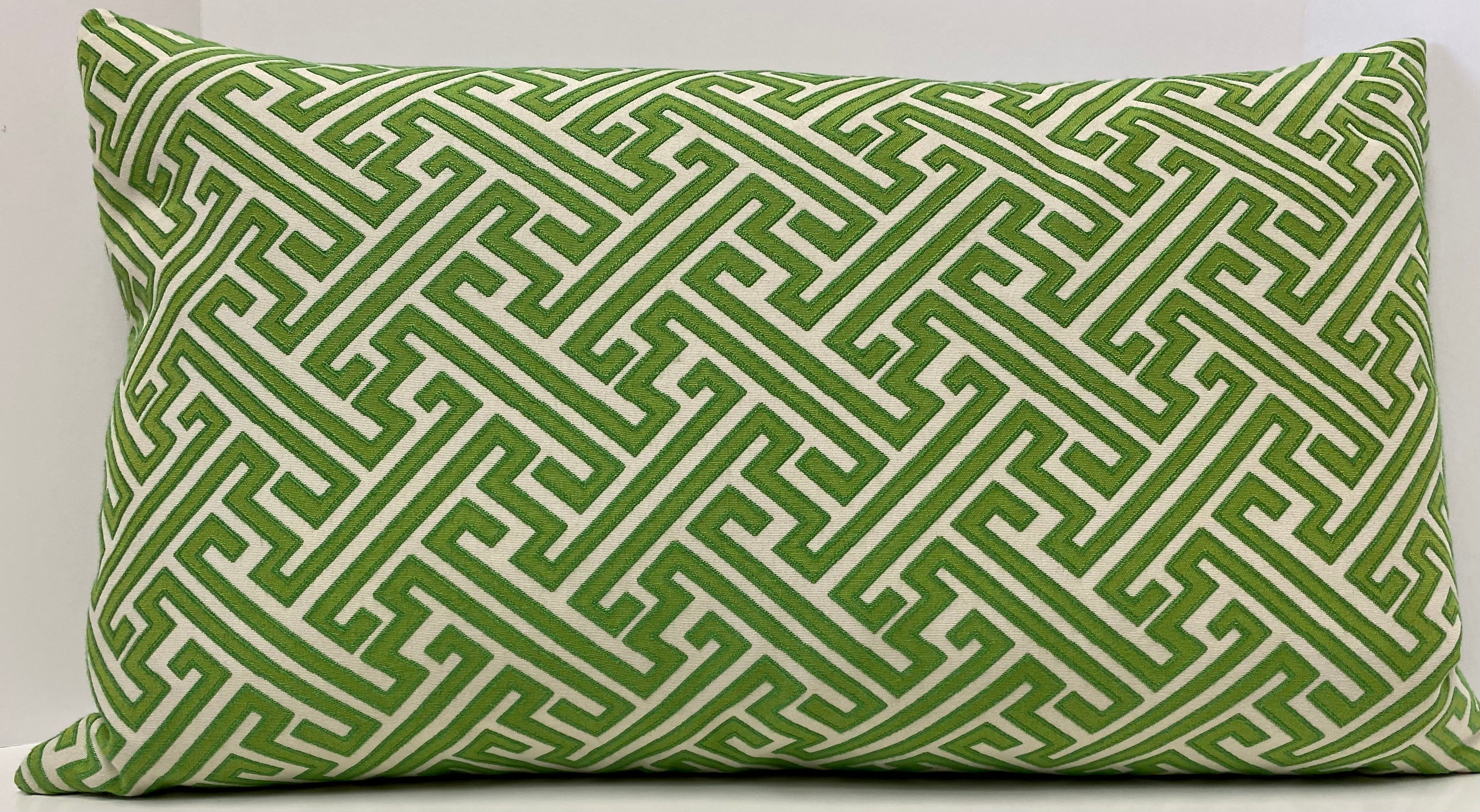 Luxury Lumbar Pillow - 24" x 14"- Amazed Green