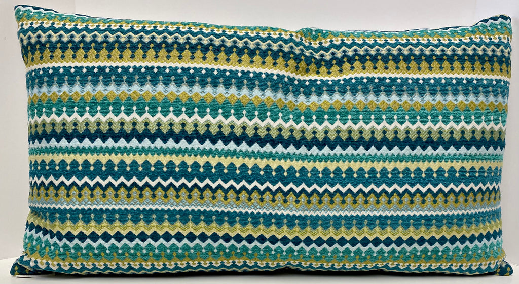 Luxury Lumbar Pillow - 24" x 14" - Denmark-Peacock