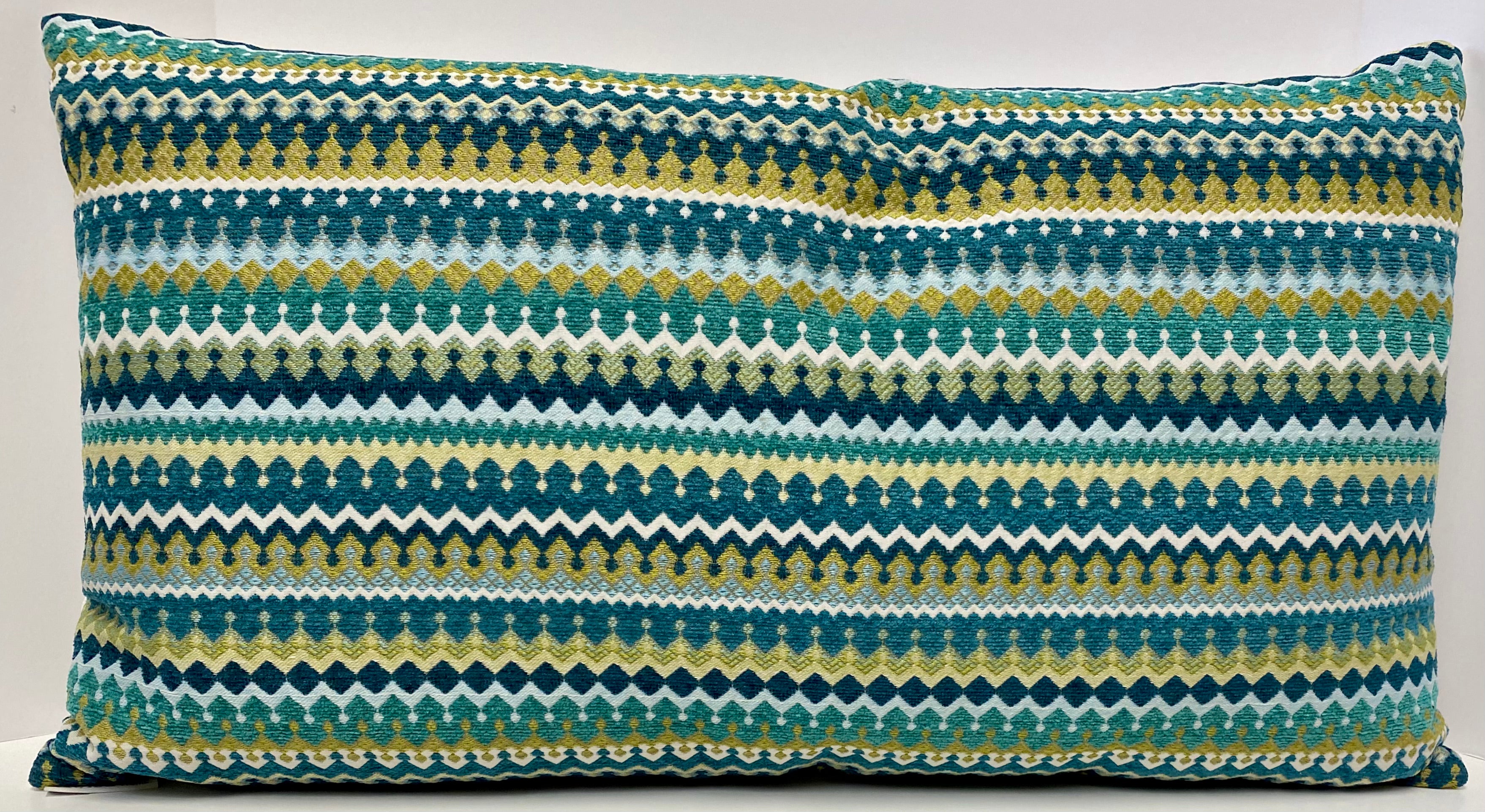 Luxury Lumbar Pillow - 24" x 14" - Denmark-Peacock