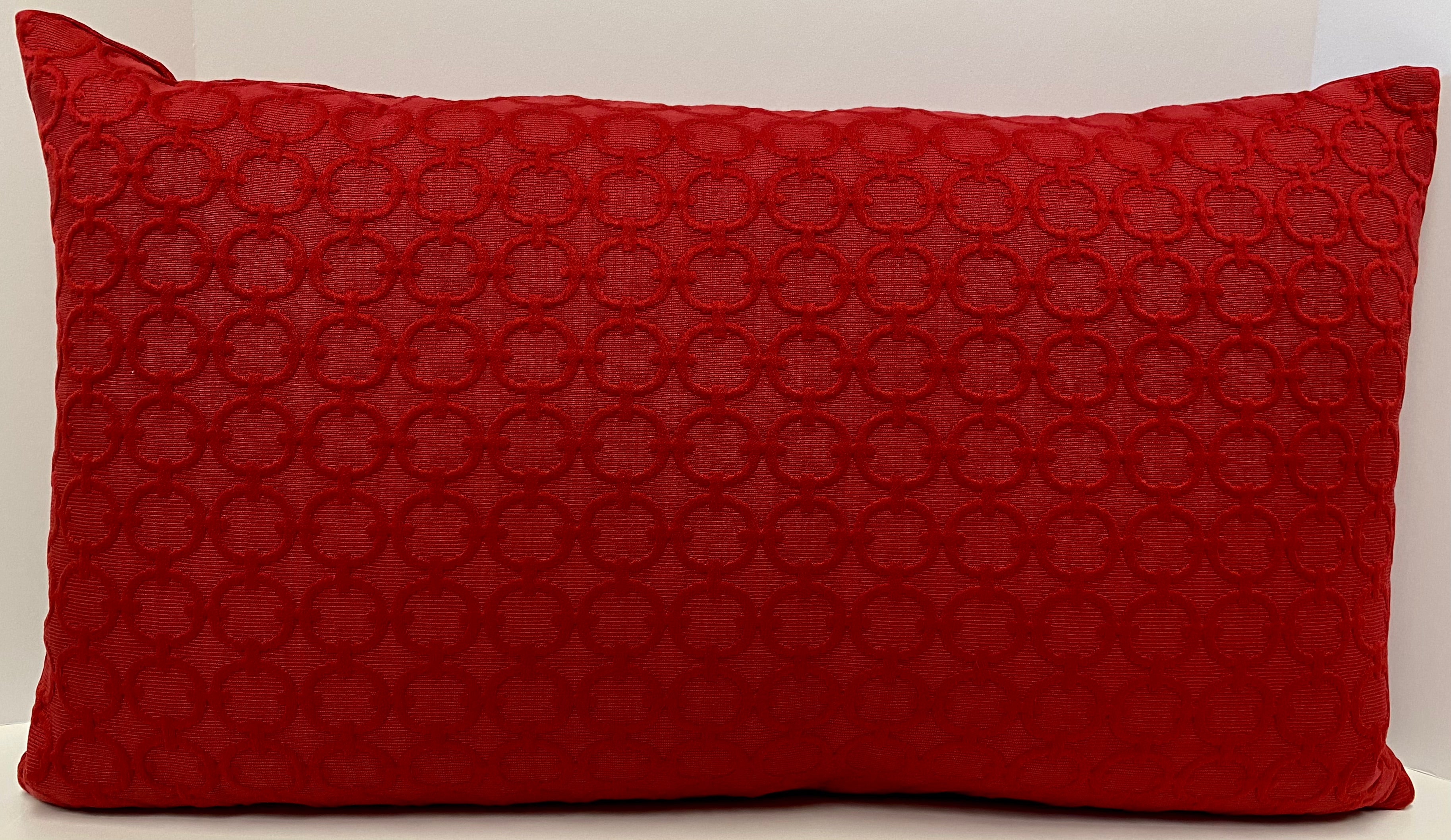 Bright discount red pillows