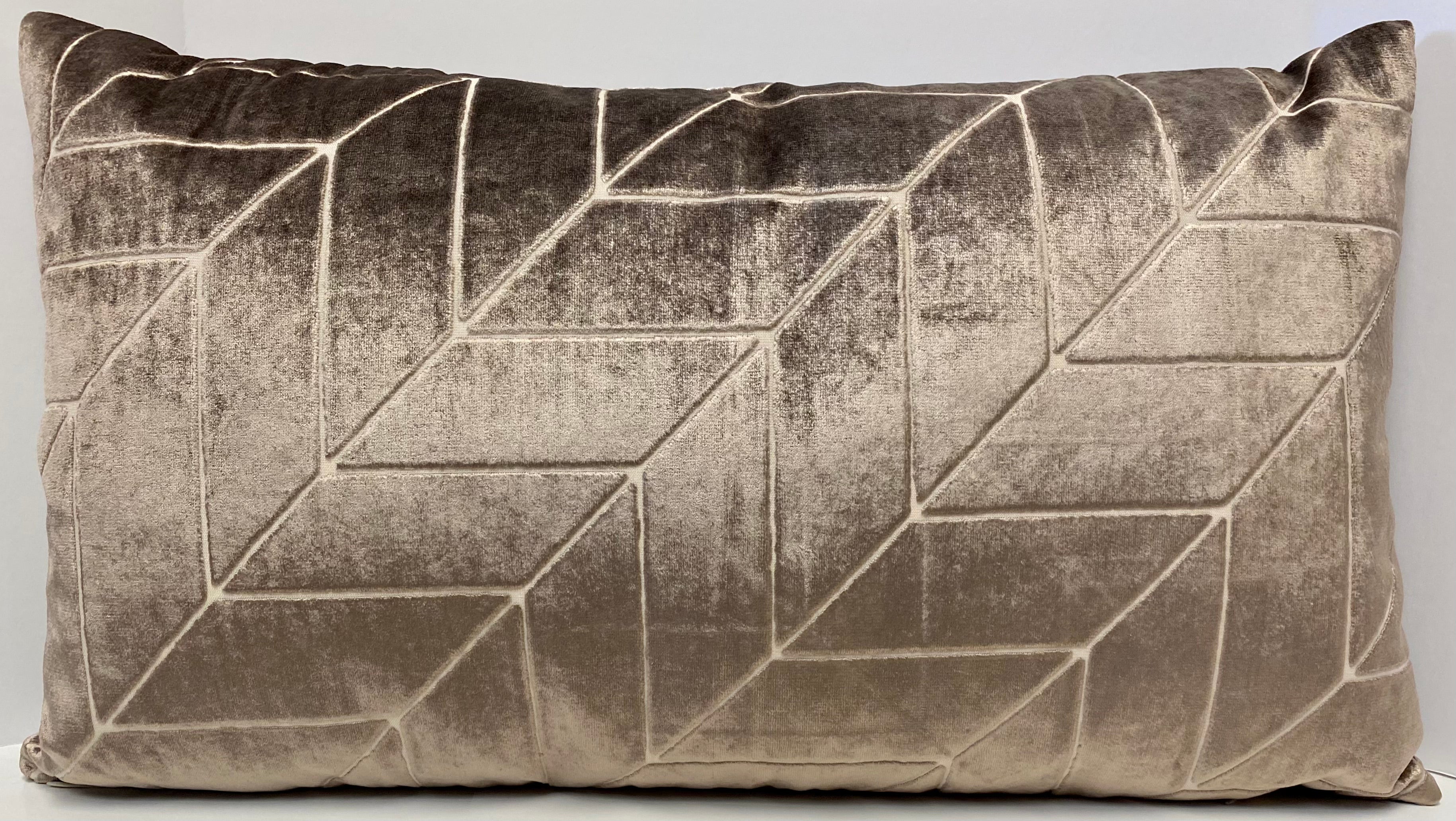 Luxury Lumbar Pillow - 24" x 14"- Villa Mocha