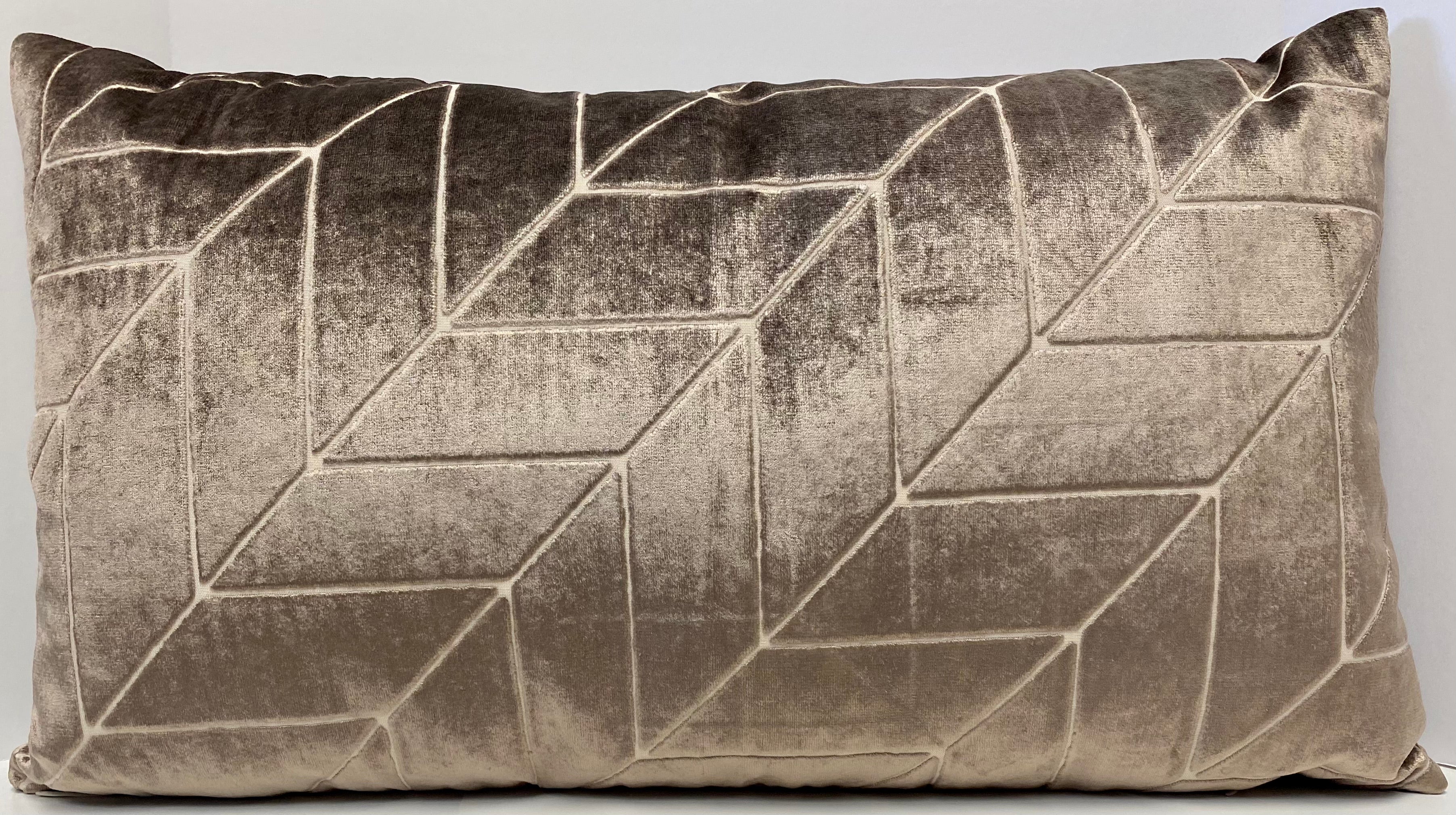 Luxury Lumbar Pillow - 24" x 14"- Villa Mocha