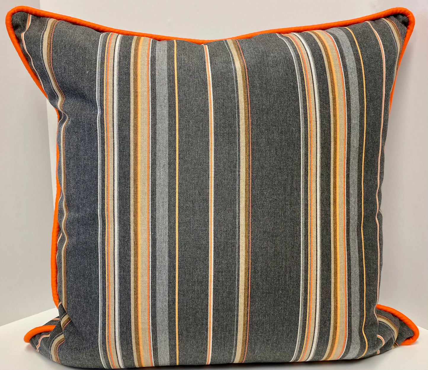 Luxury Outdoor Pillow; 22" x 22" - Vallauris-Sunset; Sunbrella, or equivalent, fabric with fiber fill