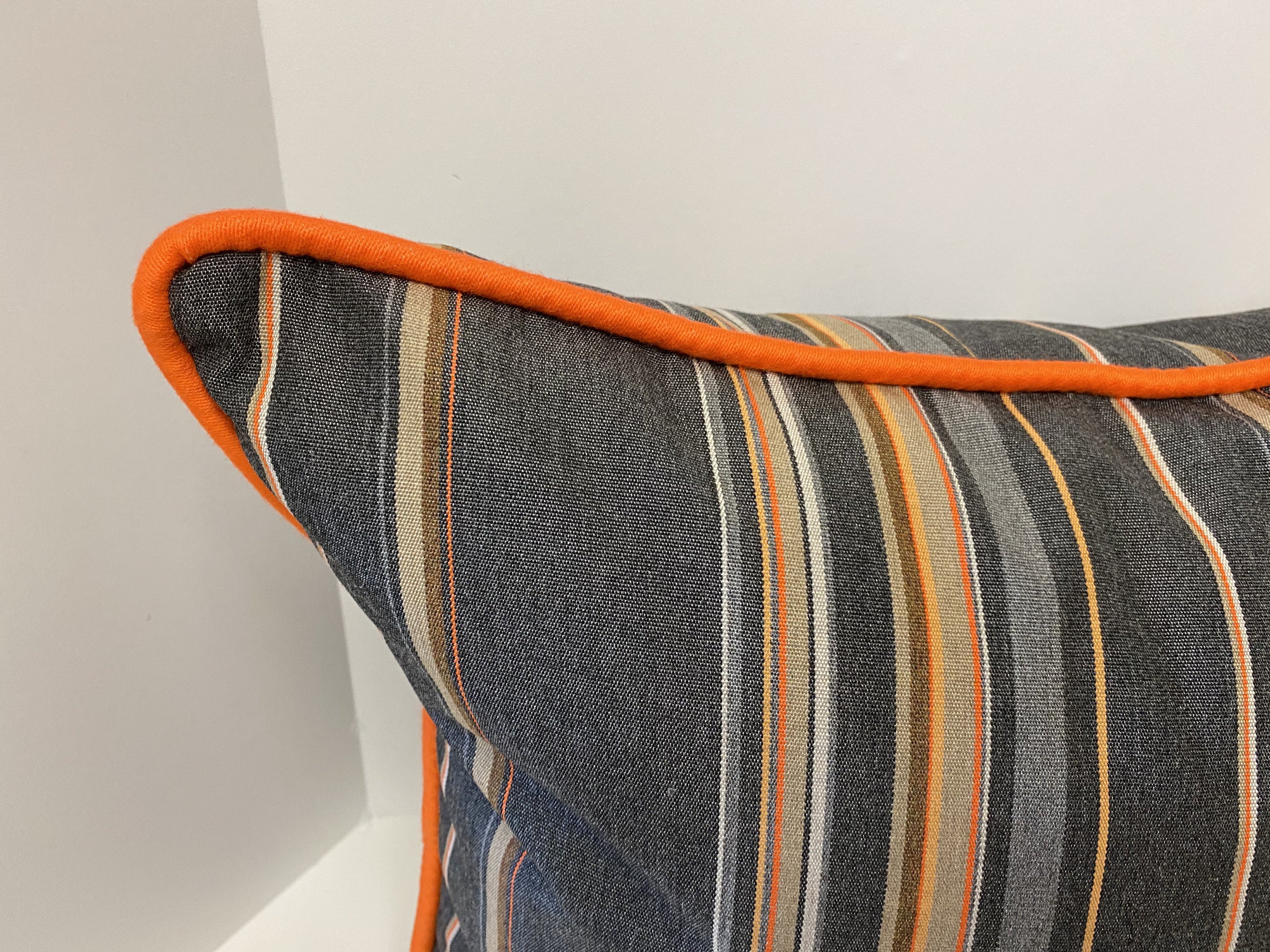 Luxury Outdoor Lumbar Pillow- 22" x 12"- Vallauris Sunset