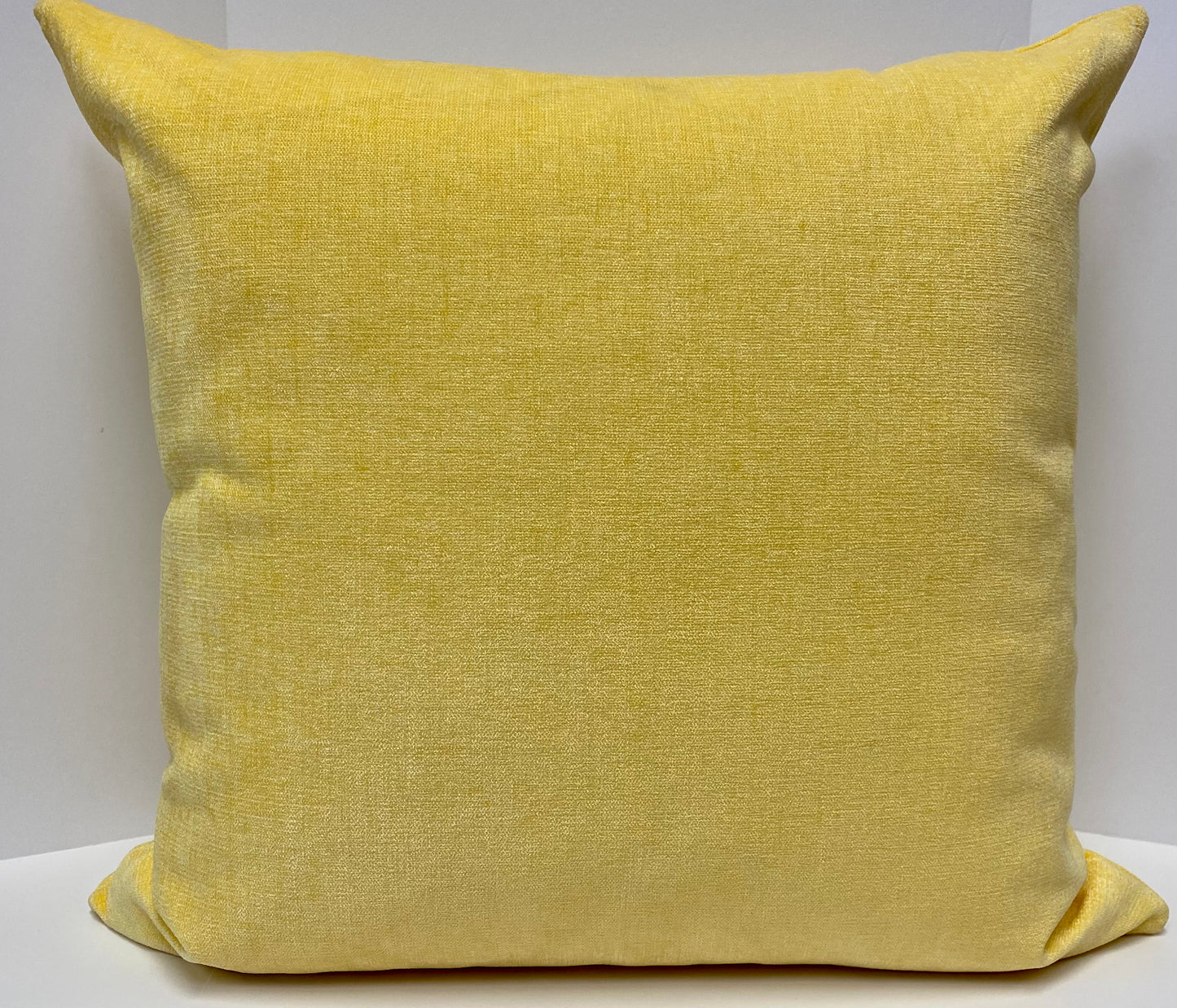Luxury Pillow -  24" x 24" - Lemon Zest; Bright Yellow Solid Front and Back