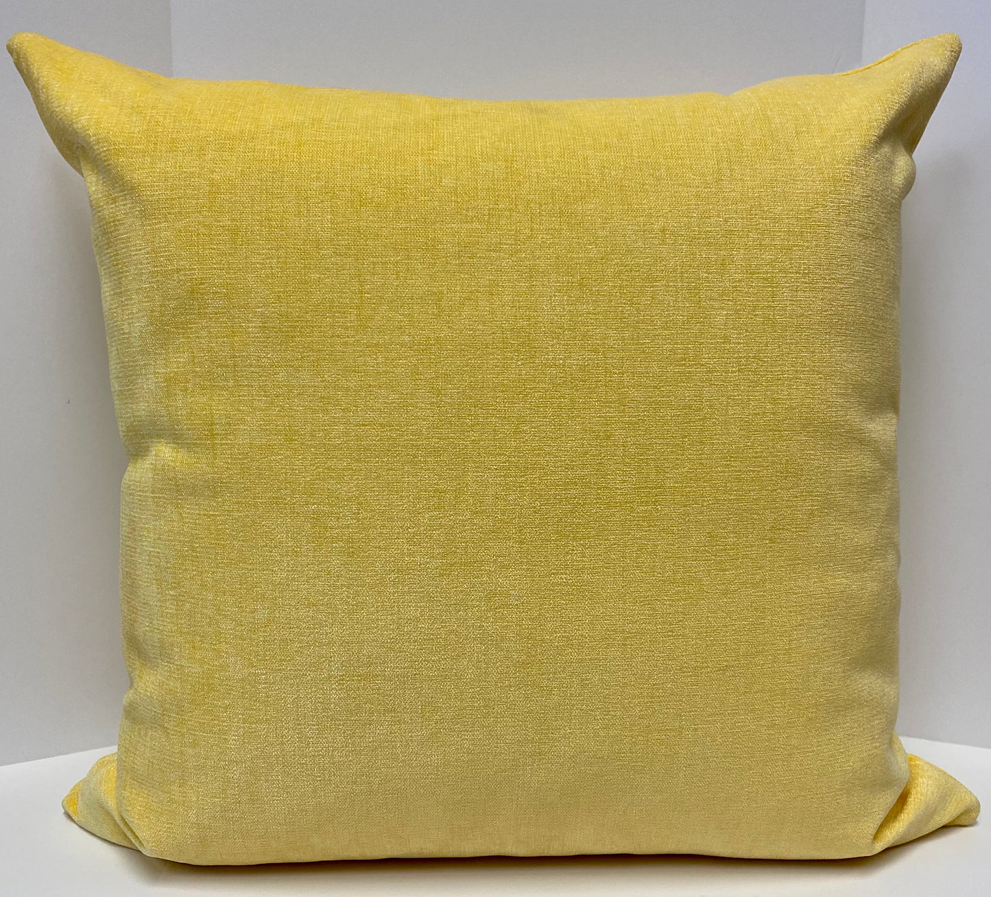 Luxury Pillow -  24" x 24" - Lemon Zest; Bright Yellow Solid Front and Back