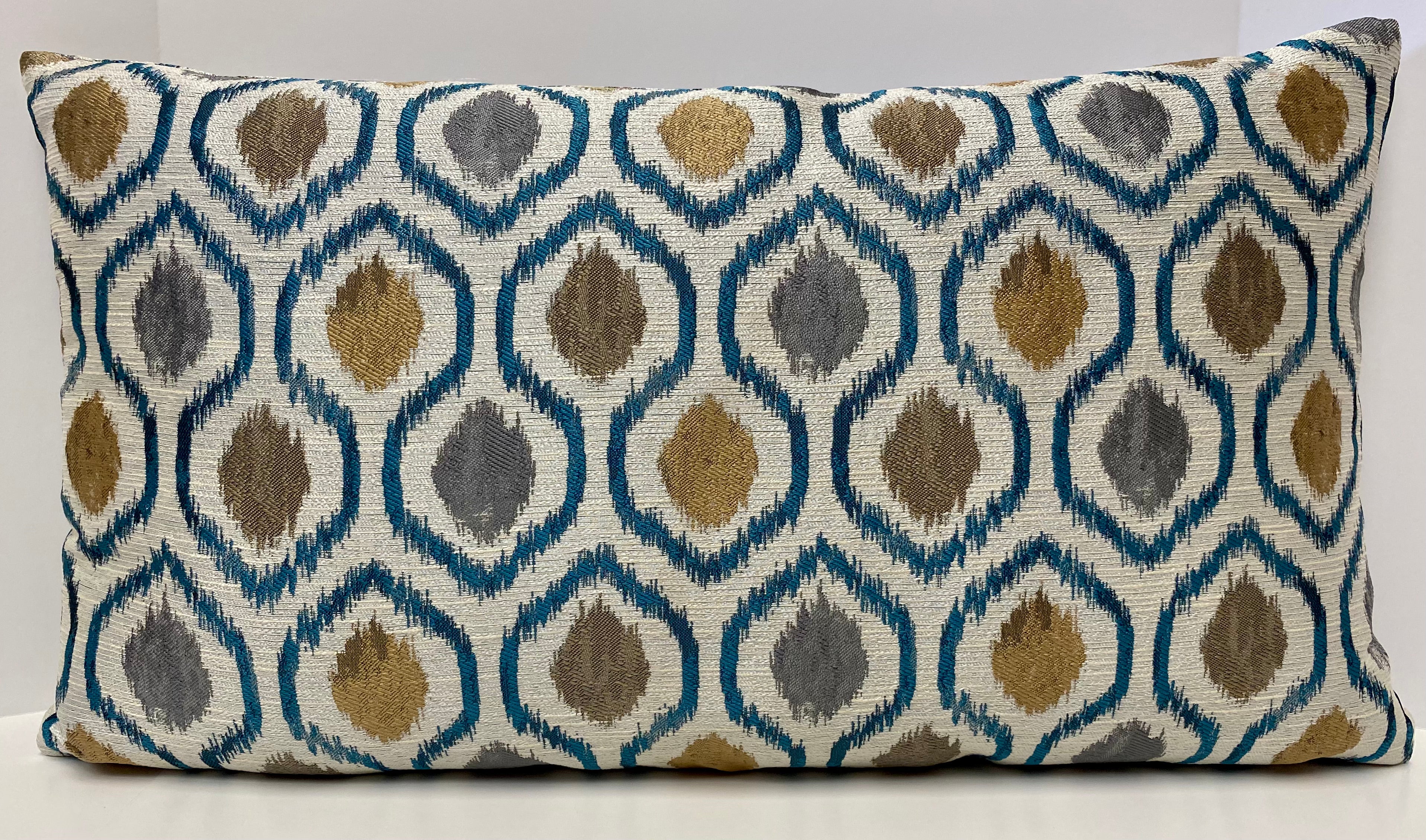 Luxury Lumbar Pillow - 24" x 14" - Brandon Turquoise