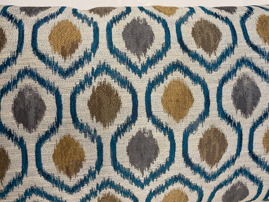 Luxury Lumbar Pillow - 24" x 14"- Brandon Turquoise