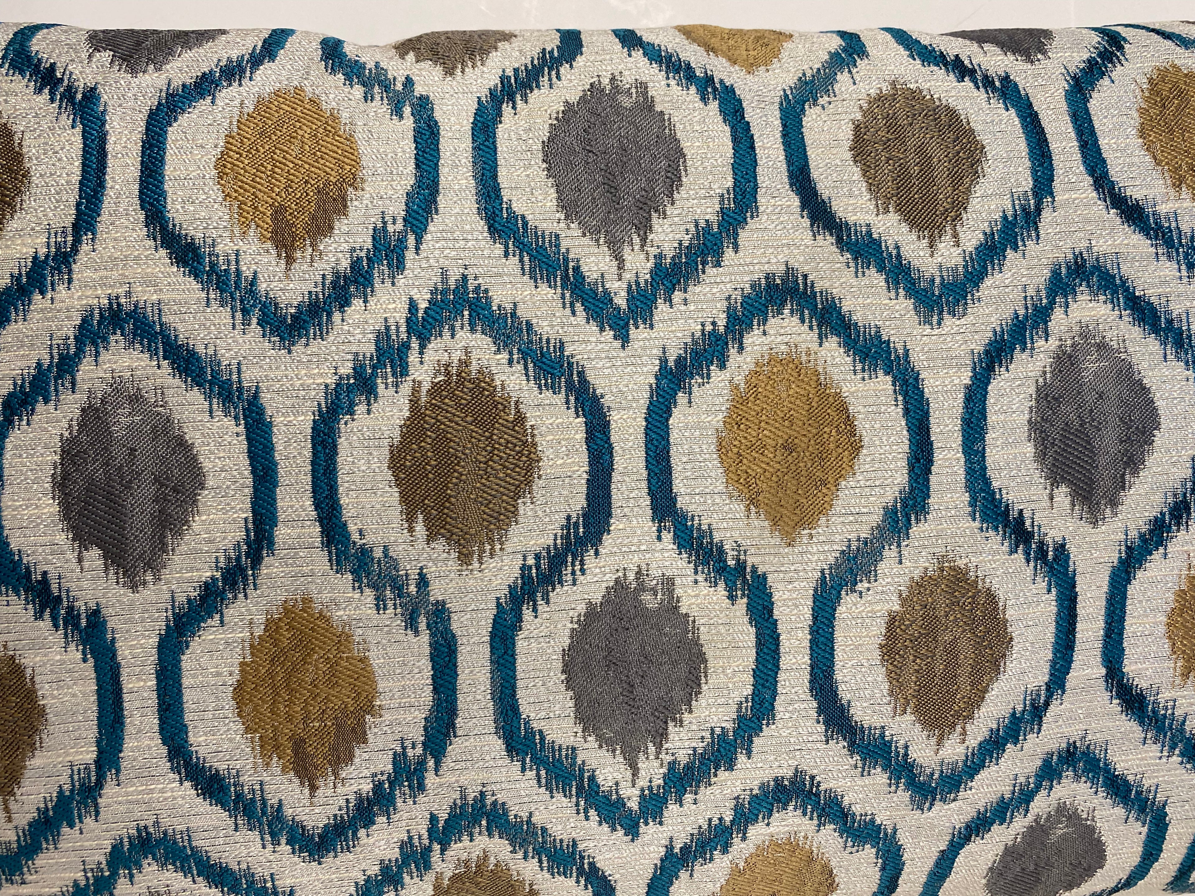 Luxury Lumbar Pillow - 24" x 14" - Brandon Turquoise