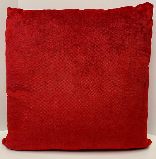 Luxury Pillow -  24" x 24" - Aristocrat; Scarlet velvet