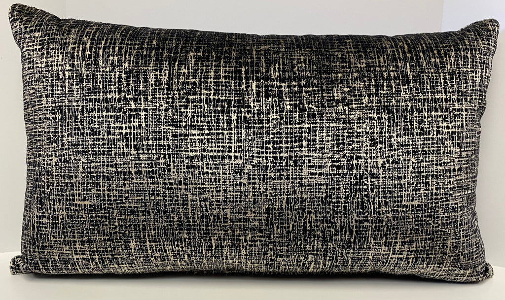 Luxury Lumbar Pillow – 24" × 14" – Bristol Black