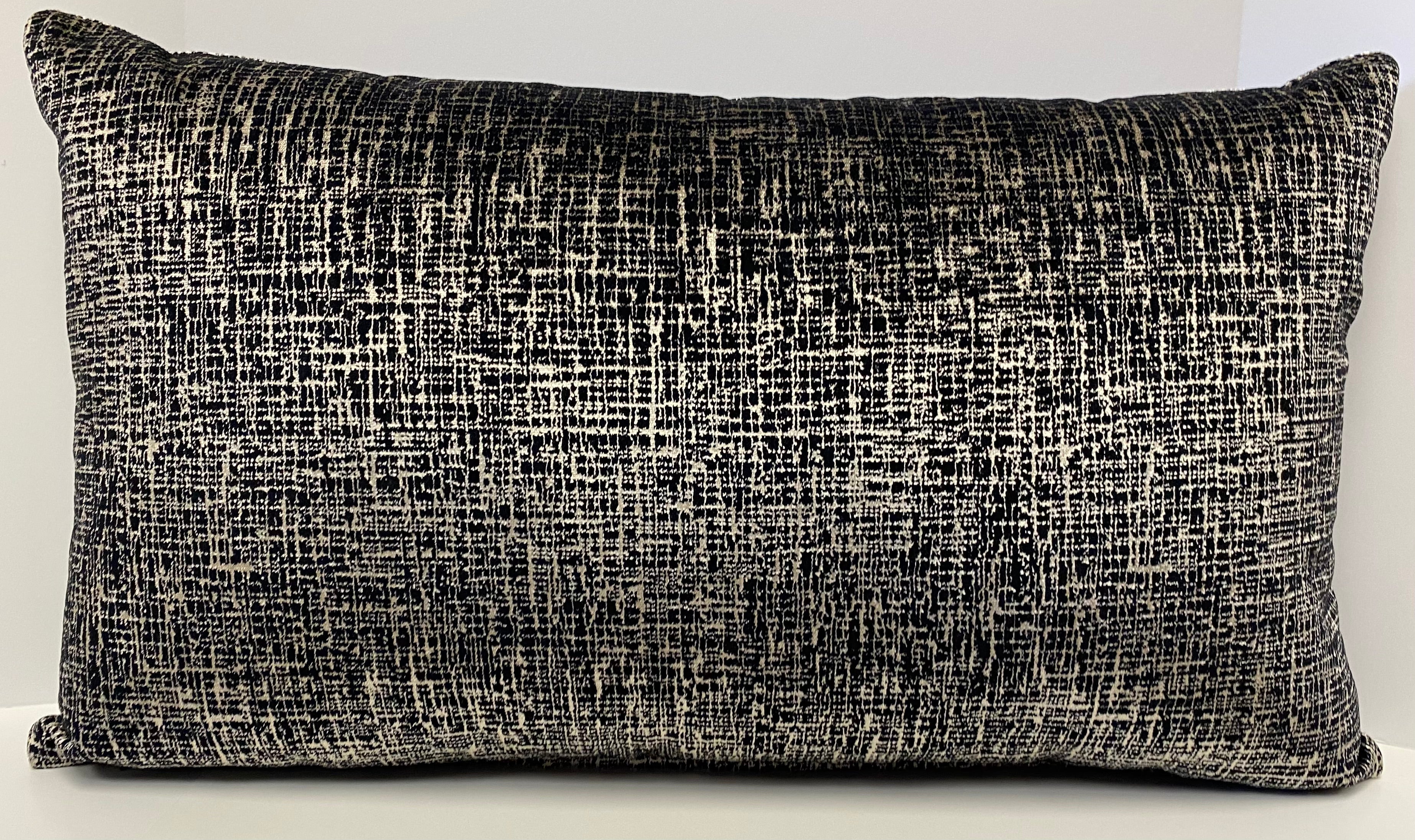 Luxury Lumbar Pillow – 24" × 14" – Bristol Black