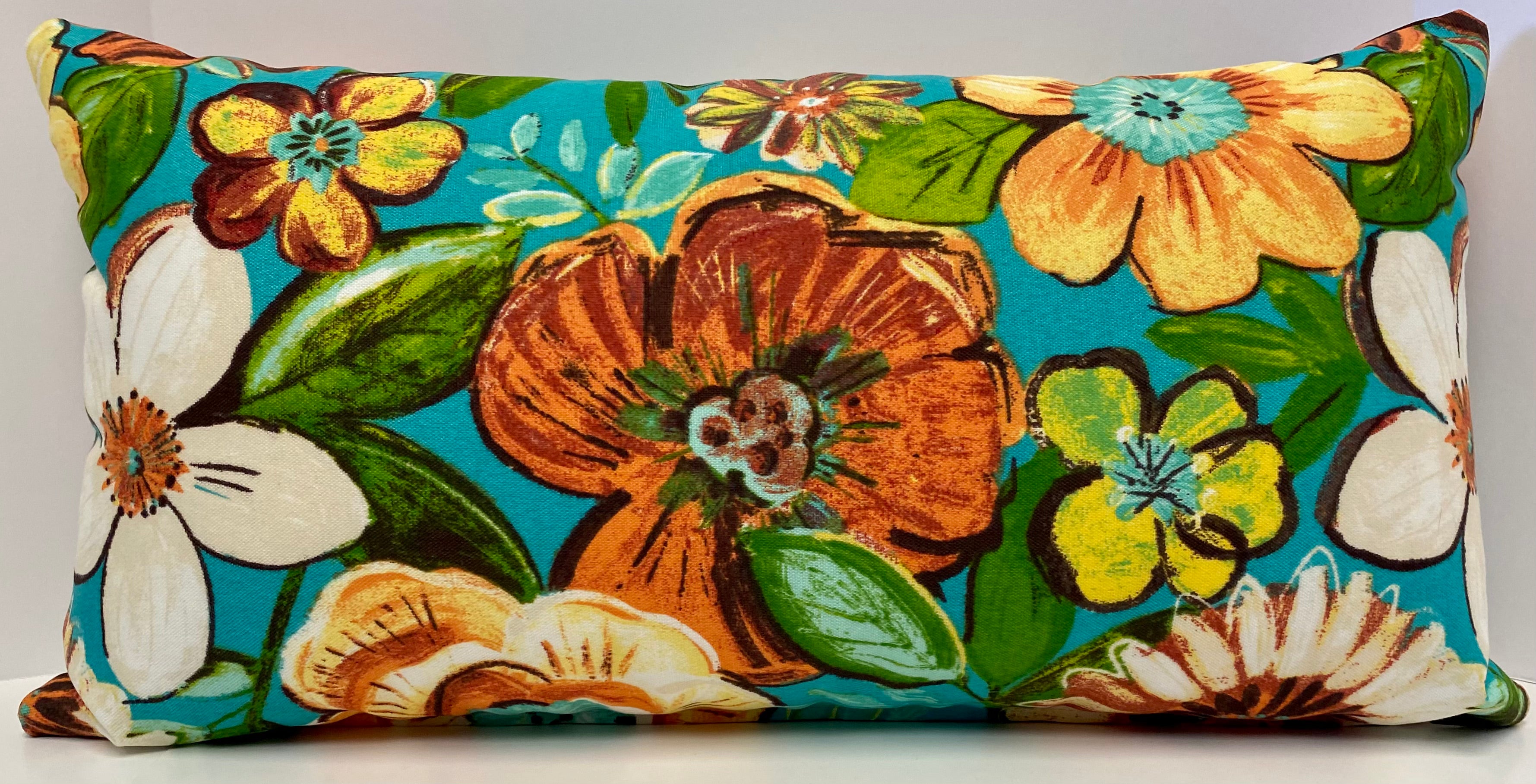 Luxury Outdoor Lumbar Pillow - 22" x 12" - Saint Kitts - Tropical