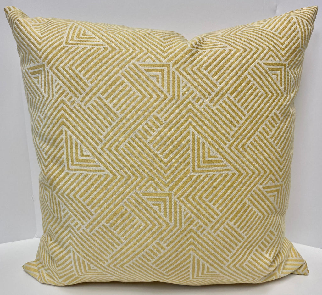 Luxury Outdoor Pillow - 22" x 22" - Barbados Sunshine; Sunbrella fabric or equivelent with poly fill
