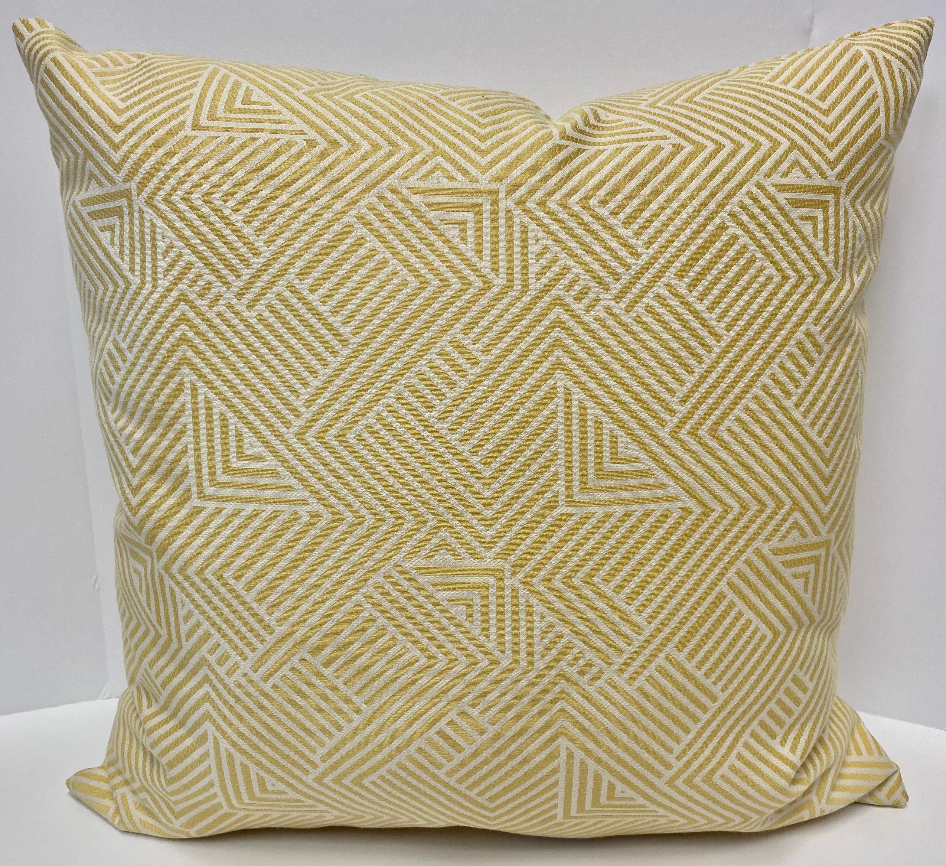 Luxury Outdoor Pillow - 22" x 22" - Barbados Sunshine; Sunbrella fabric or equivelent with poly fill
