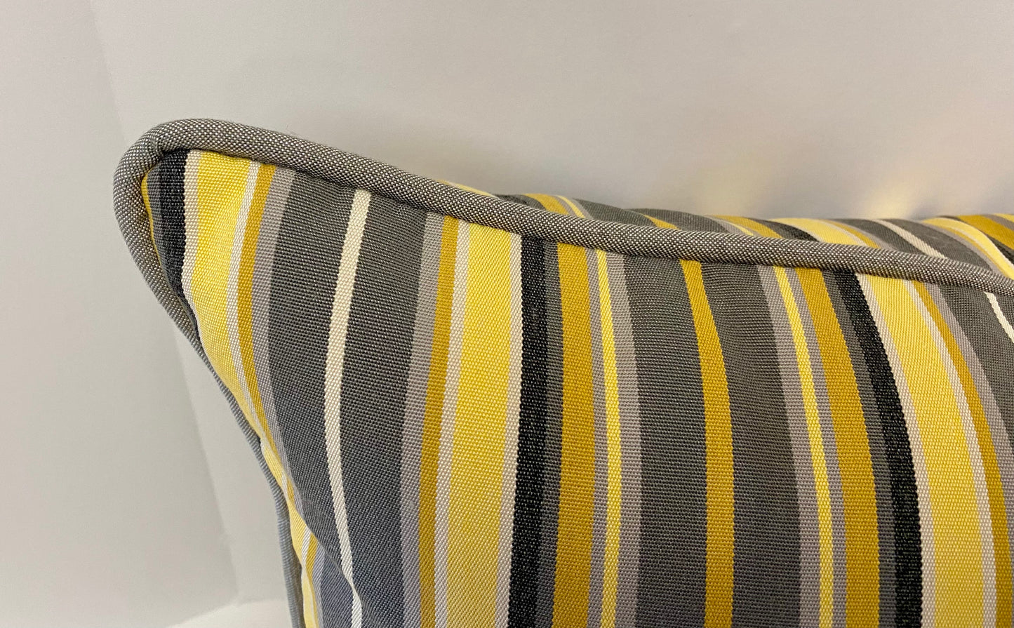 Luxury Outdoor Pillow - 22" x 22" - Seville - Stripe; Sunbrella, or equivalent, fabric with fiber fill