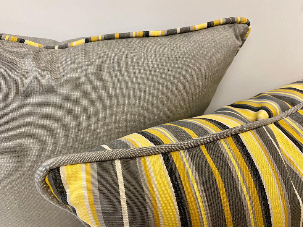 Luxury Outdoor Pillow - 22" x 22" - Seville - Stripe