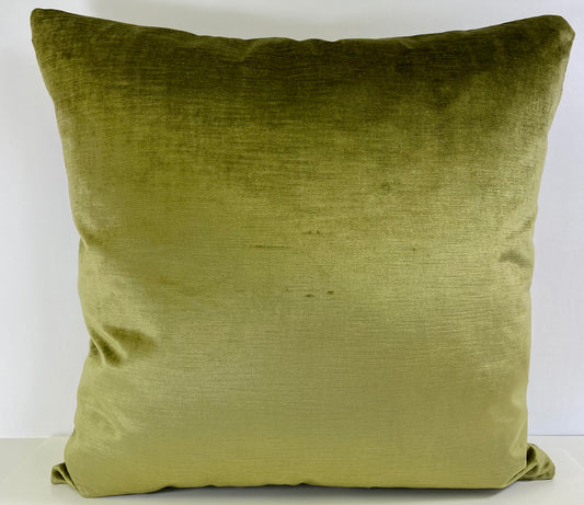 Luxury Pillow -  24" x 24" - Cactus-Green: Smooth velvety solid in a cactus green color