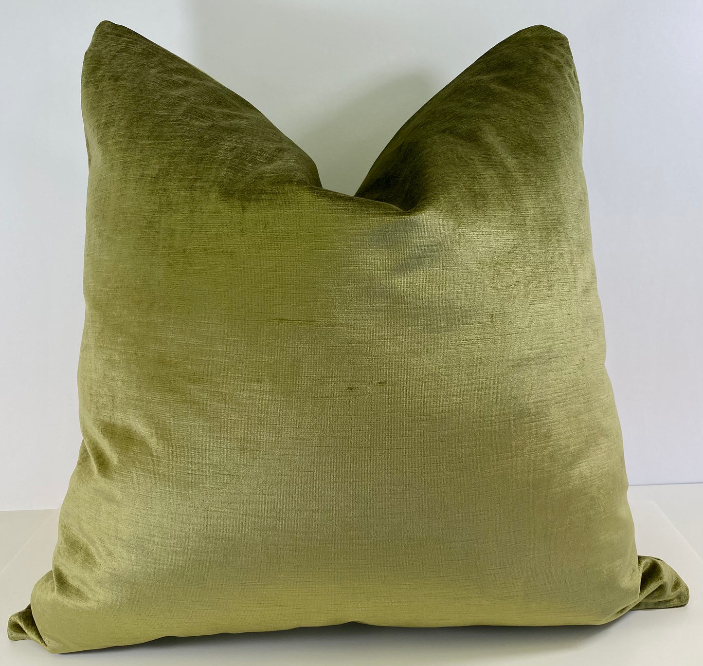 Luxury Pillow -  24" x 24" - Cactus-Green: Smooth velvety solid in a cactus green color