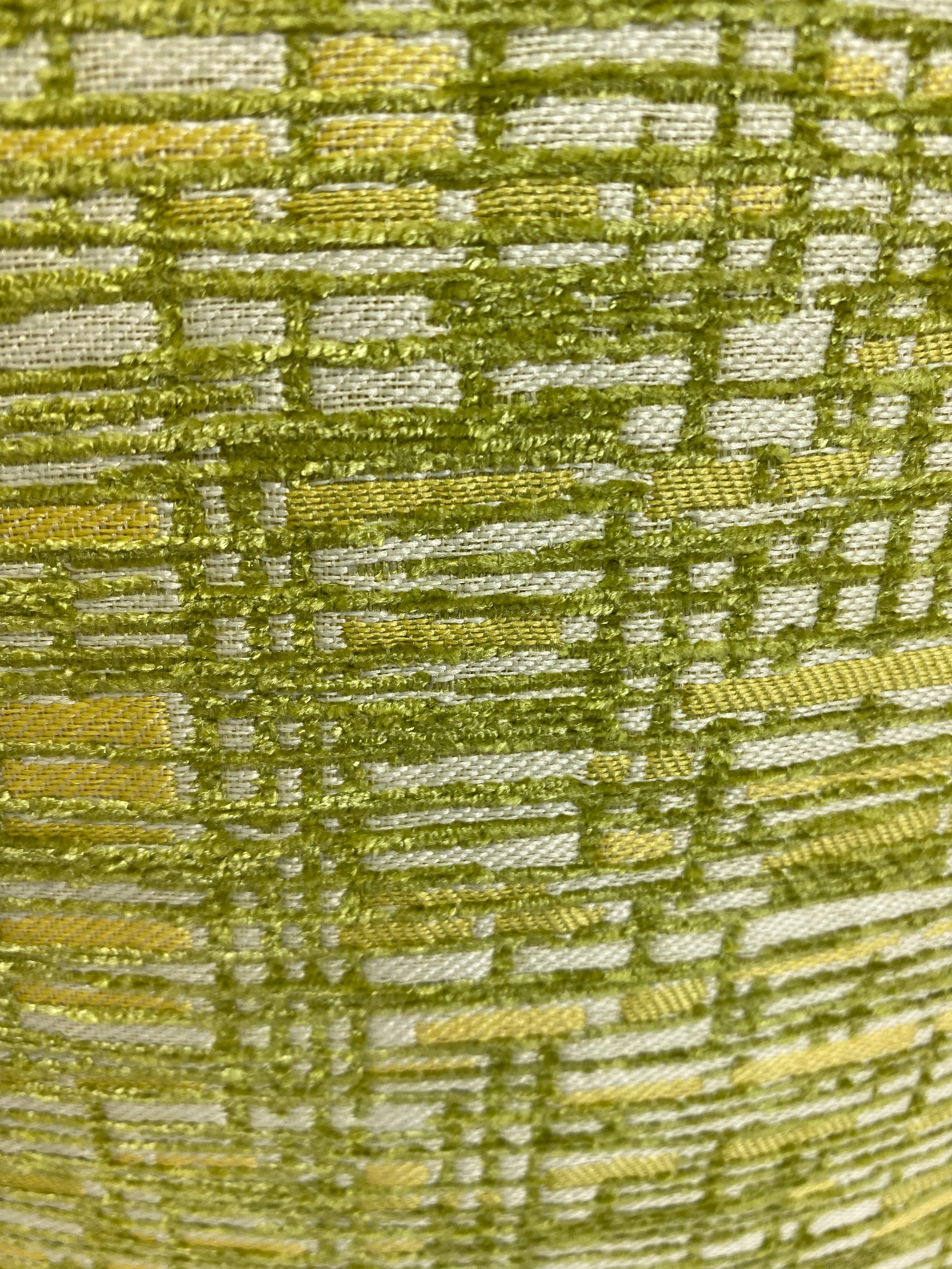 Luxury Pillow - 24" x 24" - Lemon Lime; Architectural feeling in fresh lime and zesty lemon