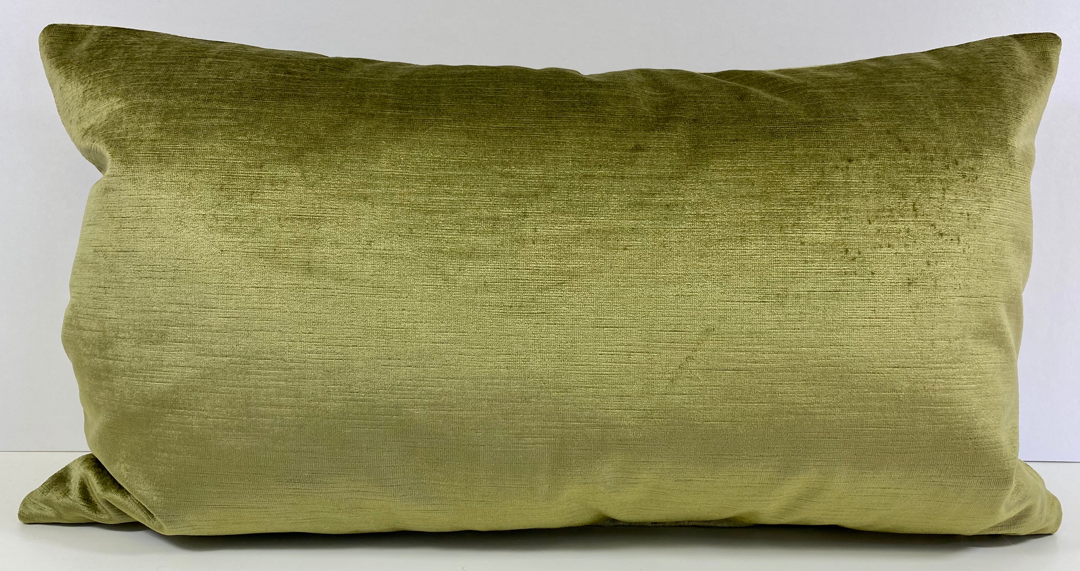 Luxury Lumbar Pillow - 24" x 14" - Cactus Lumbar-Green; Lovely sage green thick velvet with a lovely lustre