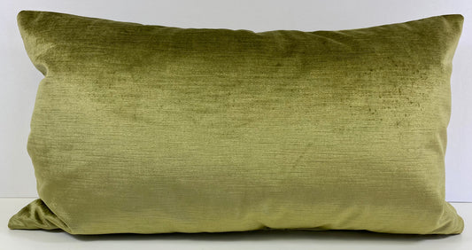 Luxury Lumbar Pillow - 24" x 14" - Cactus Lumbar-Green; Lovely sage green thick velvet with a lovely lustre