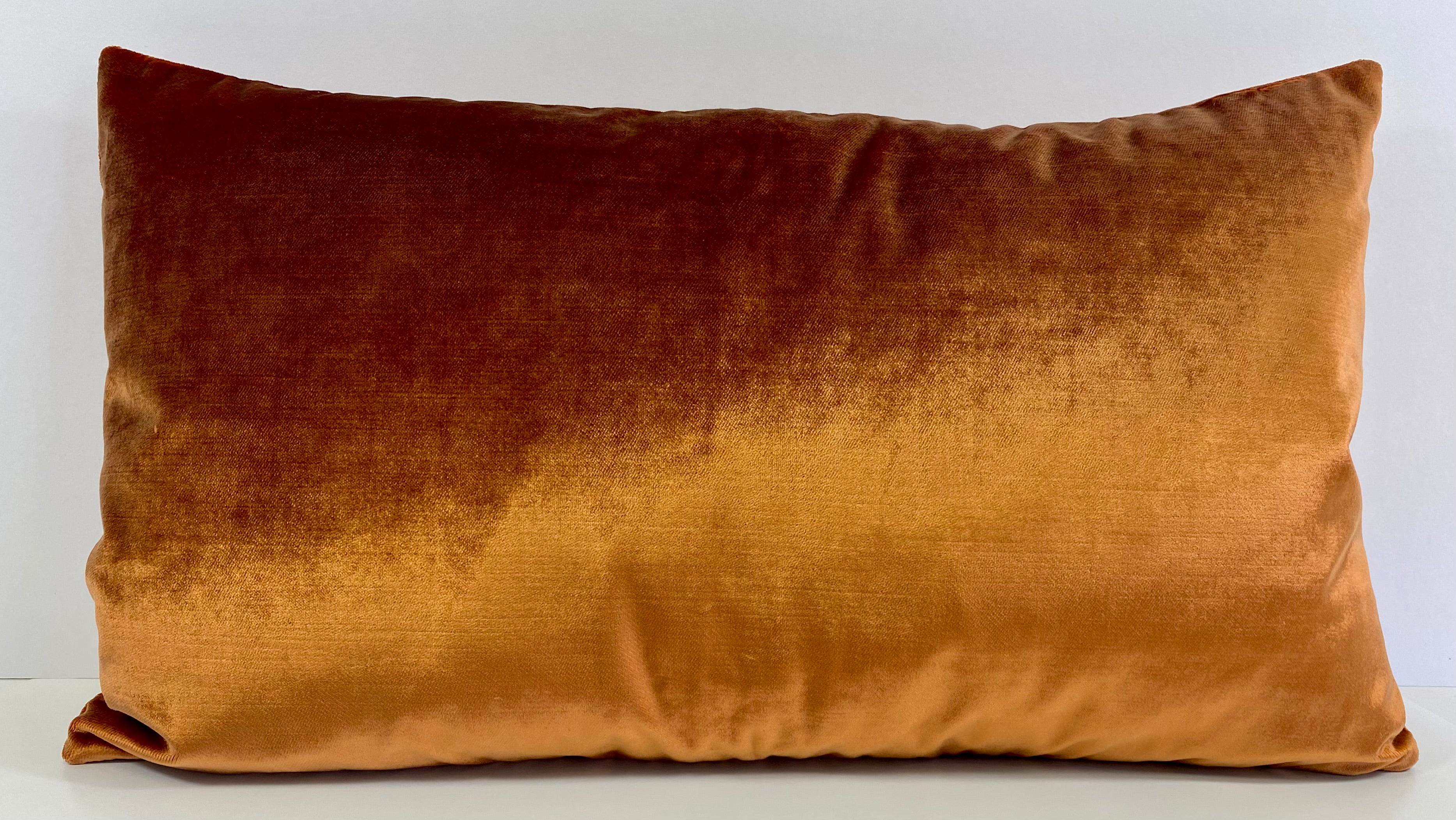 Luxury Lumbar Pillow – 24" × 14" – Iridescence Orange – Double Front