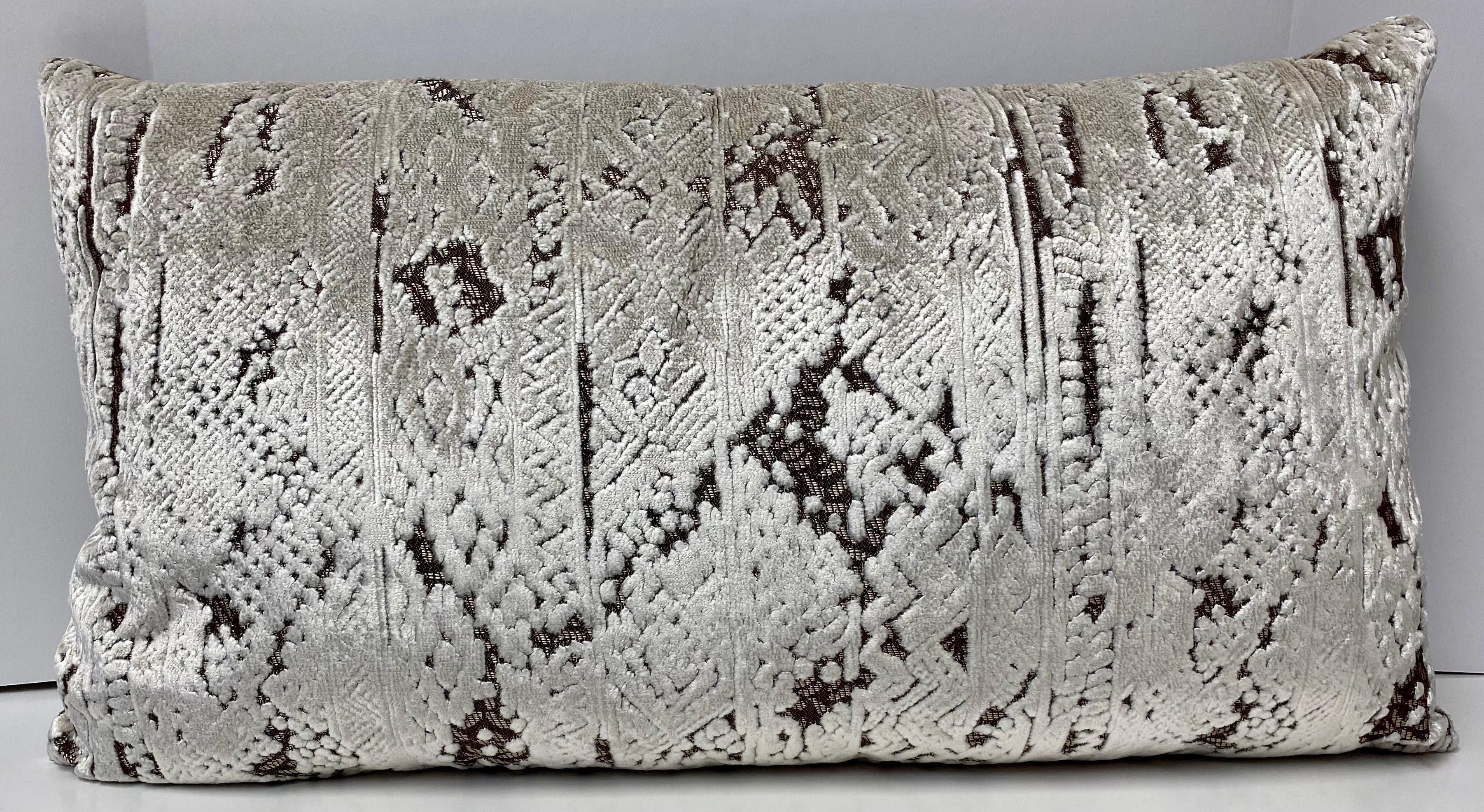 Luxury Lumbar Pillow - 24" x 14" - Stonewash-Ivory