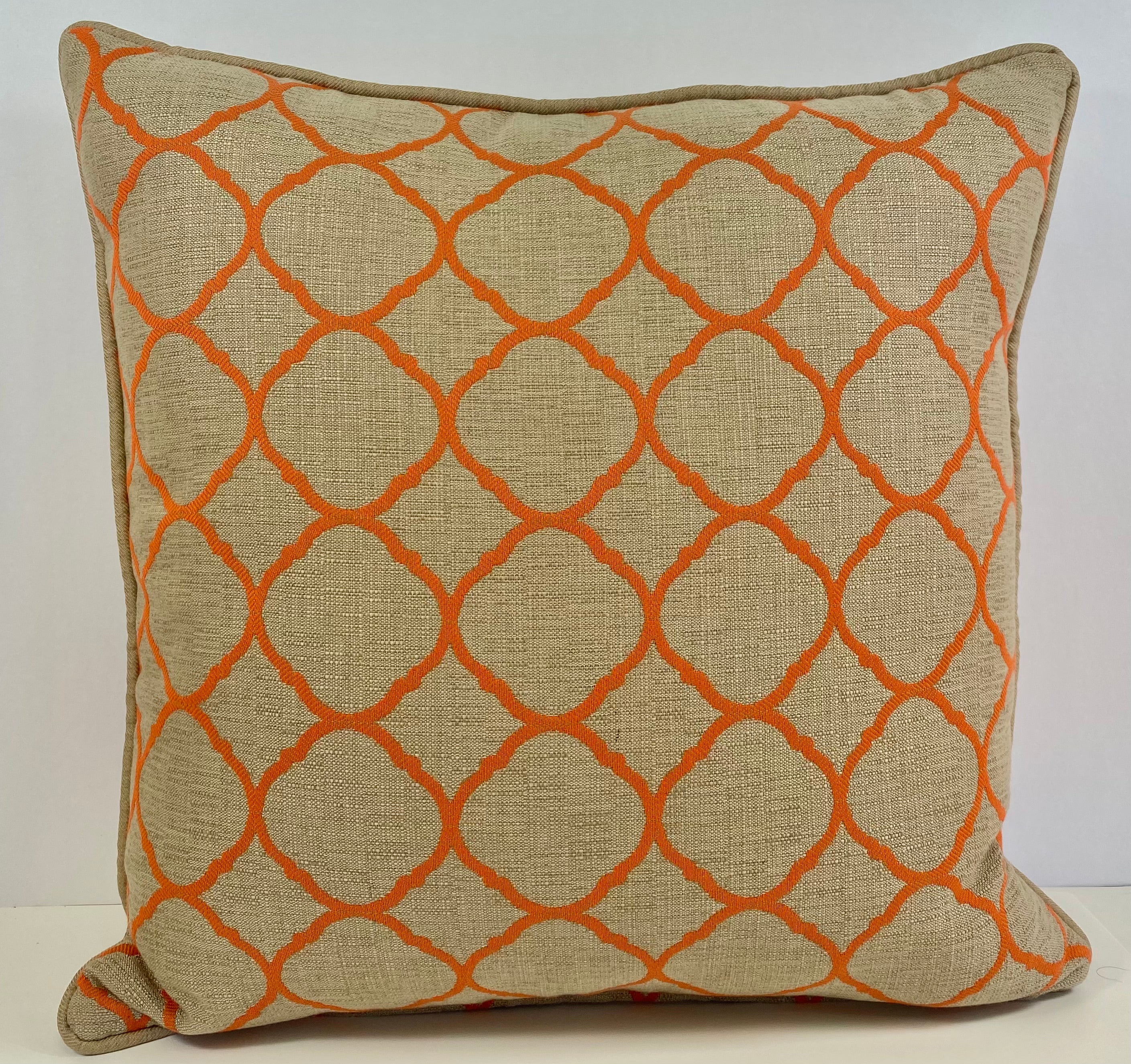 Orange sunbrella outlet pillows