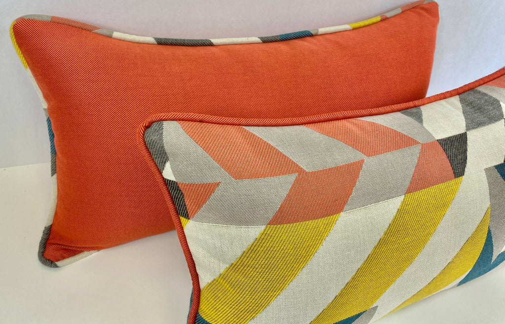 Luxury Outdoor Lumbar Pillow - 22" x 12" - Saint Barts Mezcalita