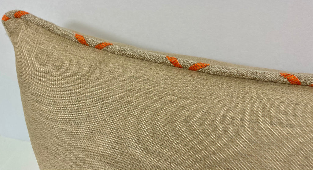 Luxury Outdoor Lumbar Pillow - 22" x 12"- Casbar Sand