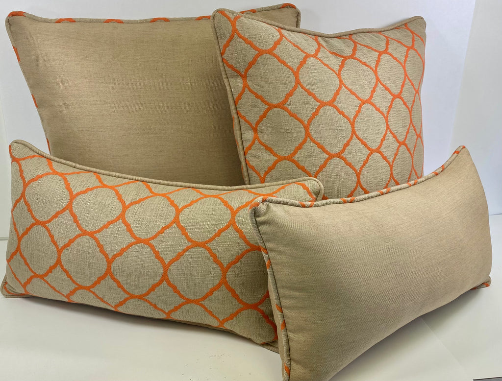 Luxury Outdoor Lumbar Pillow - 22" x 12"- Casbar Sand